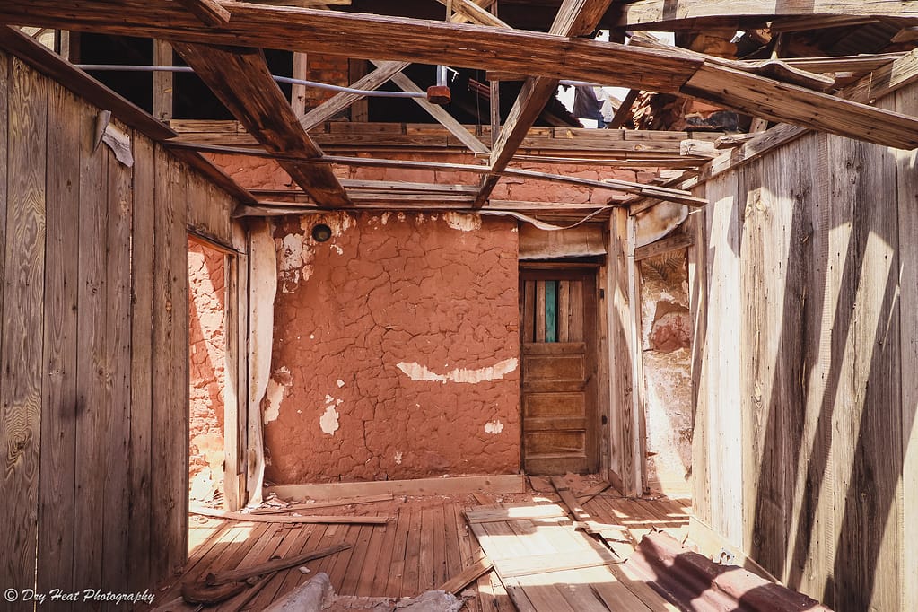 Abandoned house in the Route 66 ghost town of Newkirk, New Mexico.