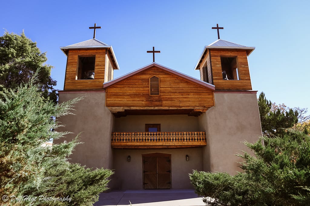 Interior shot of the Immaculate Conception Catholic Church in Tome, New Mexico.
