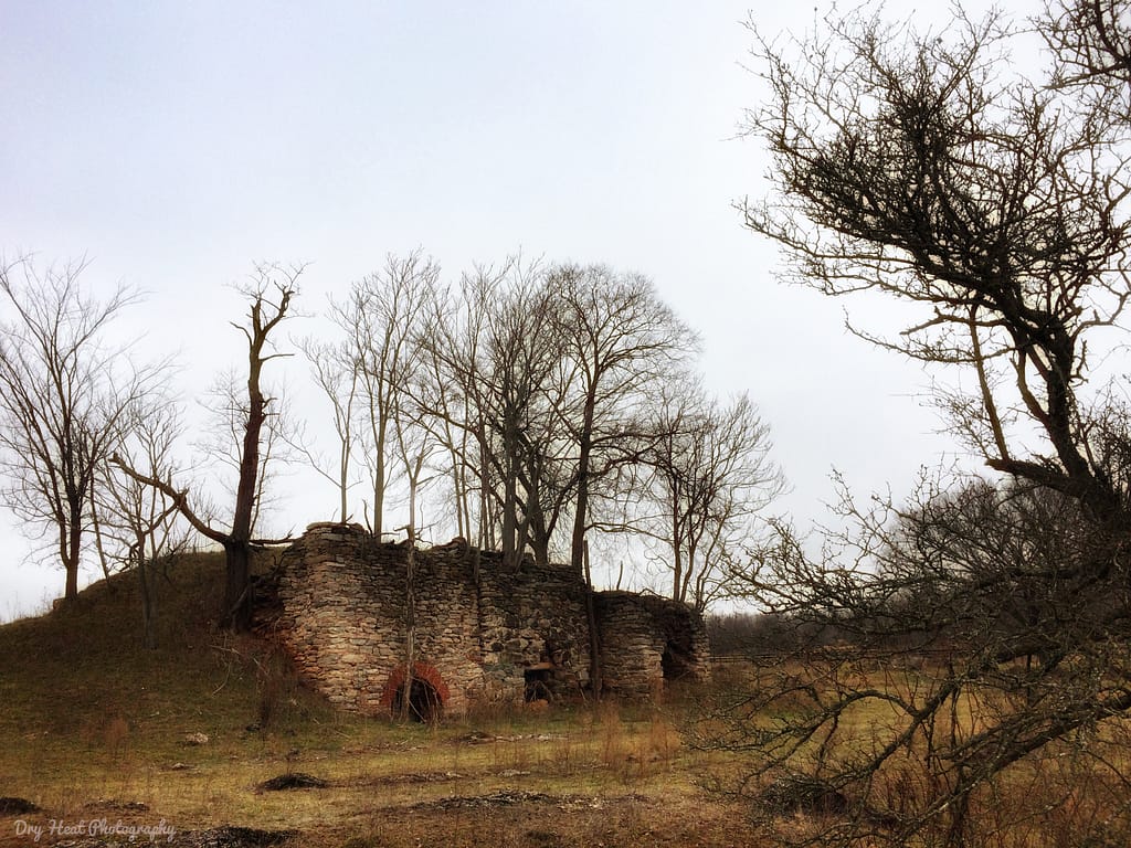 Abandoned stone structure near Tarara Winery in Leesburg, Virginia.